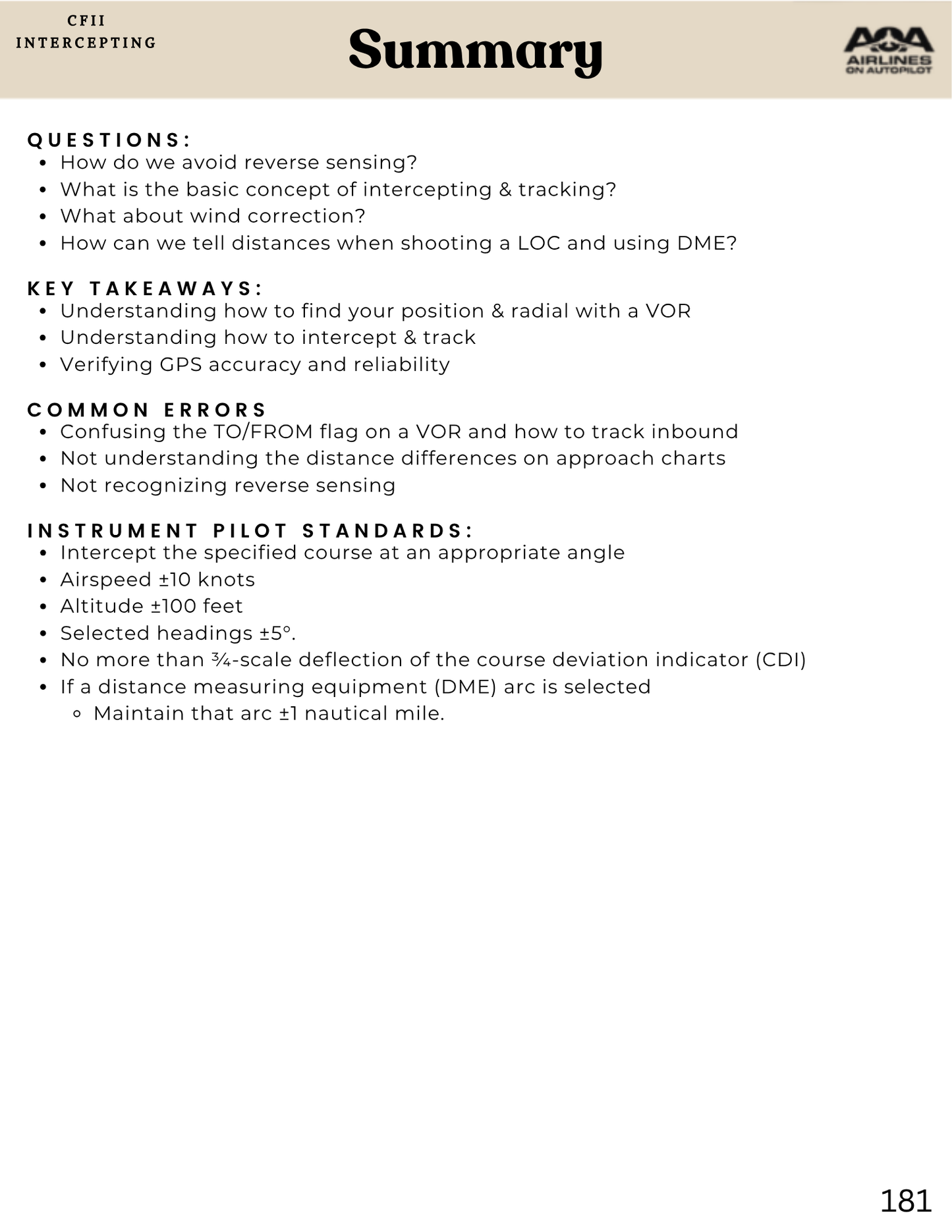 CFI/CFII Lesson Plan Bundle
