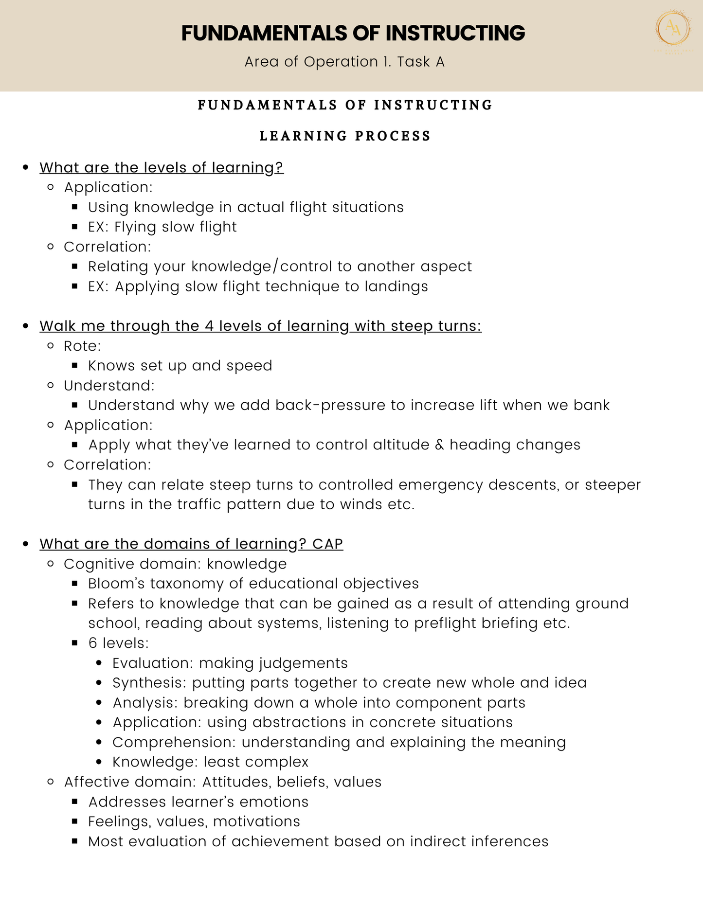 CFI Checkride prep - Airlines on Autopilot