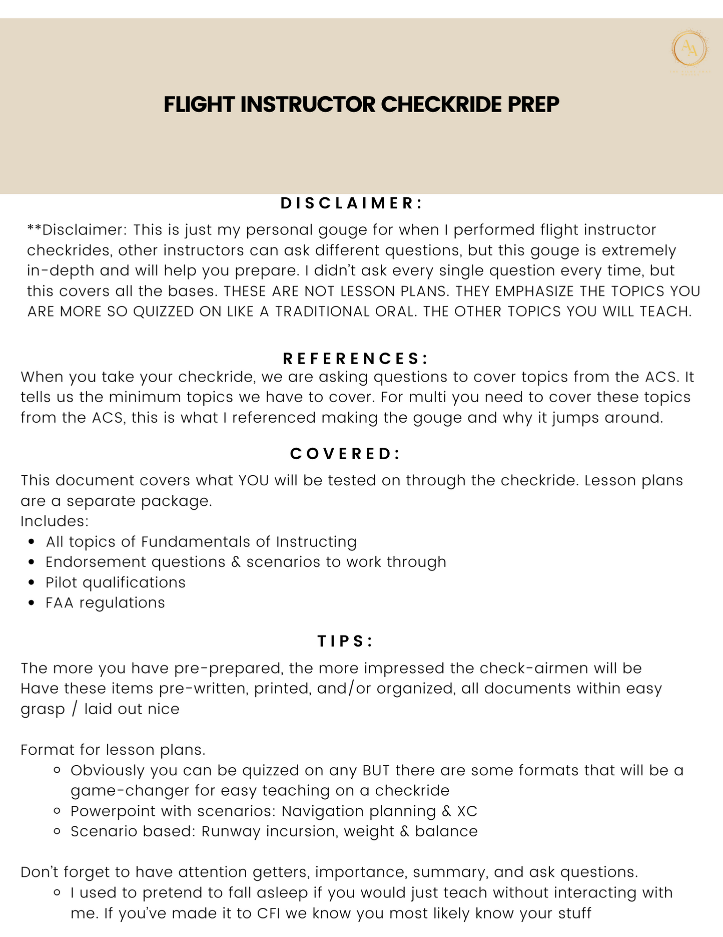 CFI Checkride prep - Airlines on Autopilot