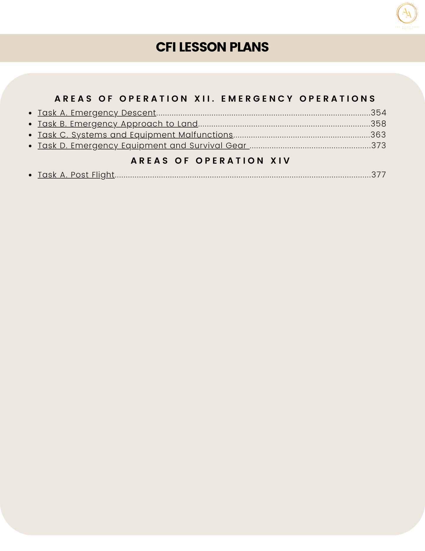 CFI Lesson Plans - Airlines on Autopilot