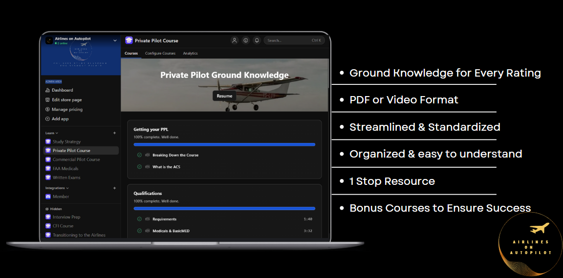 Private Pilot AOA Prep - Lifetime Access - Airlines on Autopilot