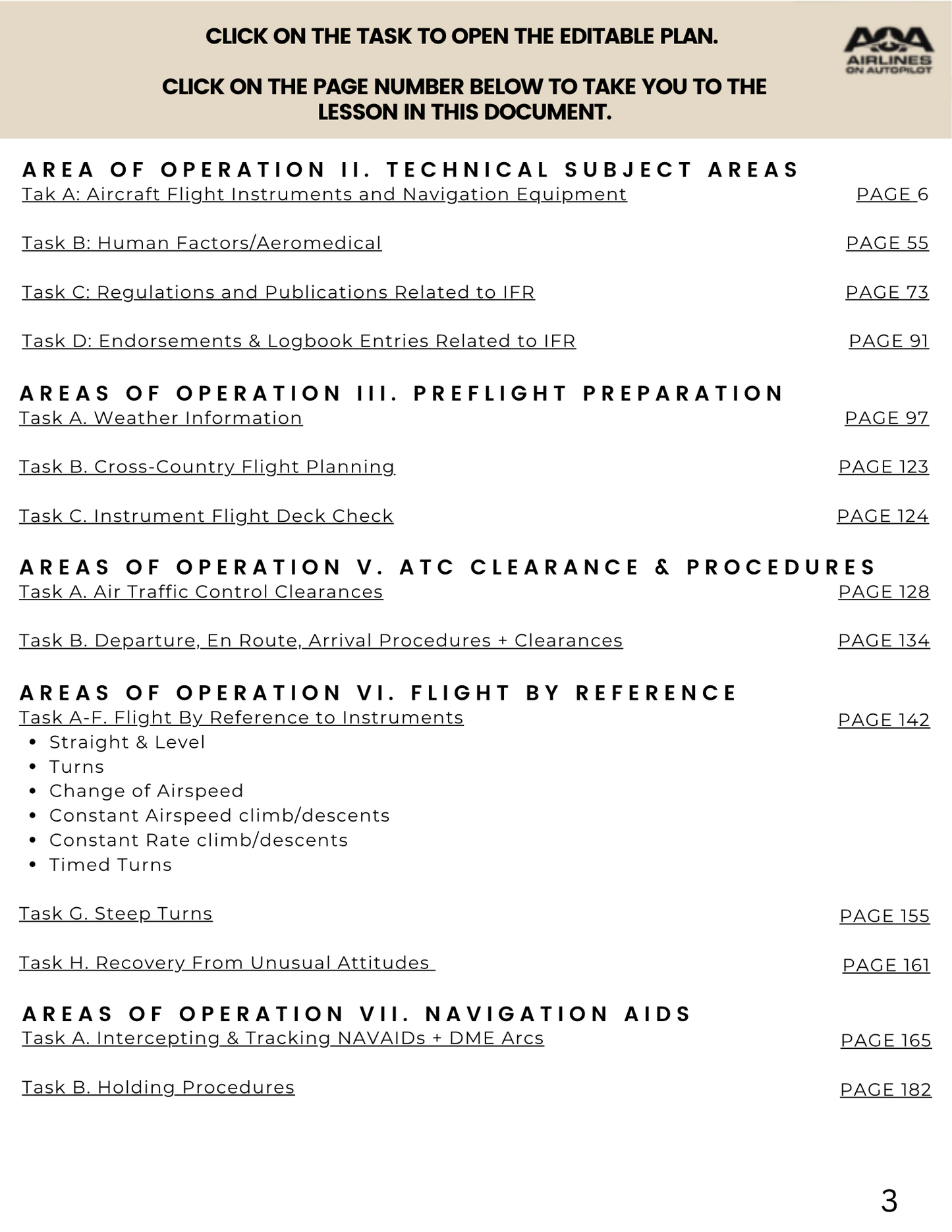 CFI/CFII Lesson Plan Bundle