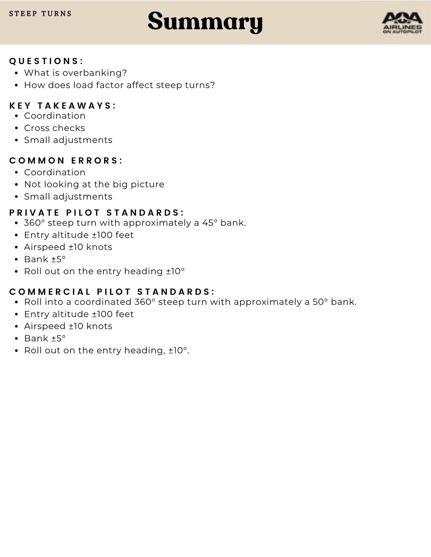 CFI Lesson Plans