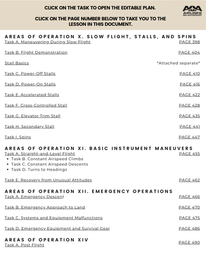 CFI Lesson Plans