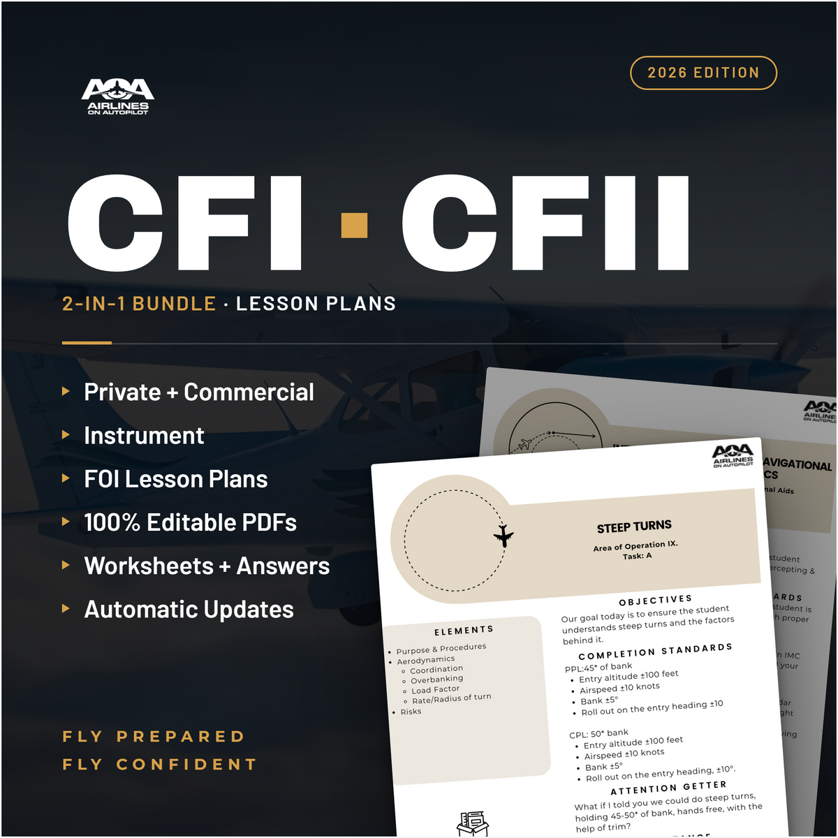 CFI/CFII Lesson Plan Bundle - Airlines on Autopilot
