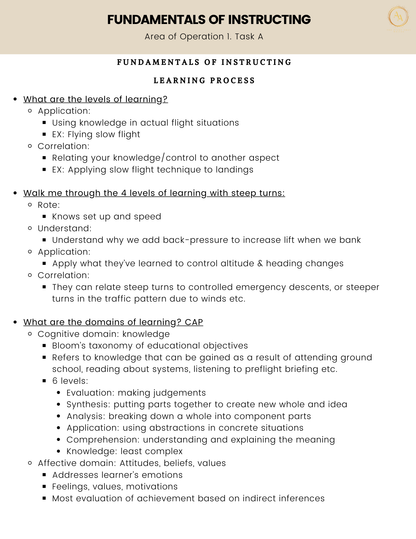 CFI Checkride prep - Airlines on Autopilot