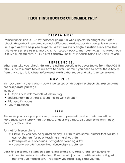 CFI Checkride prep - Airlines on Autopilot