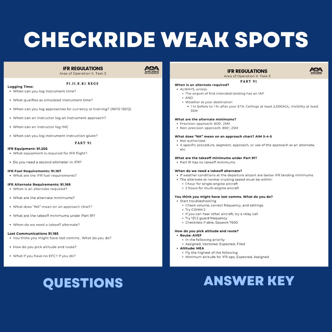 CFII Checkride Study Guide