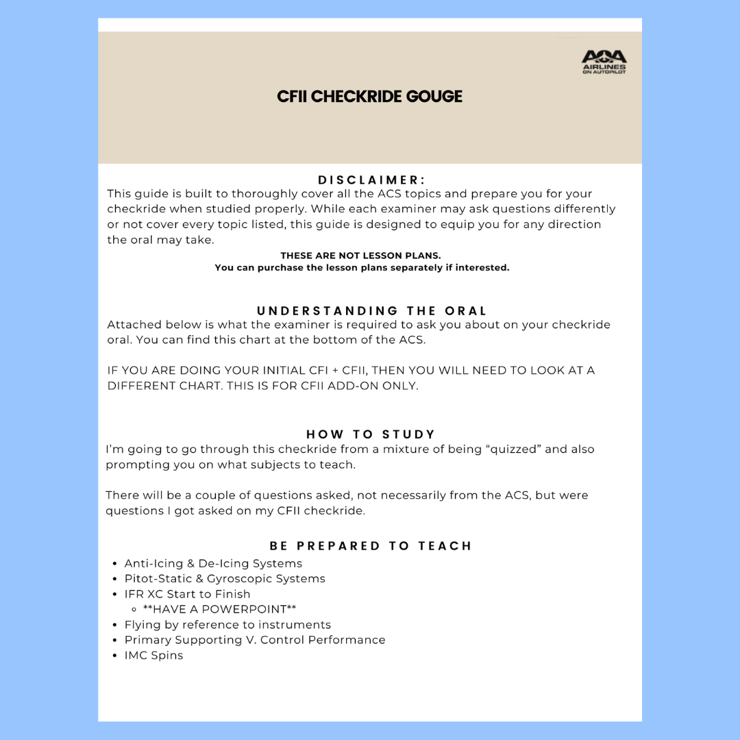 CFII Checkride Study Guide