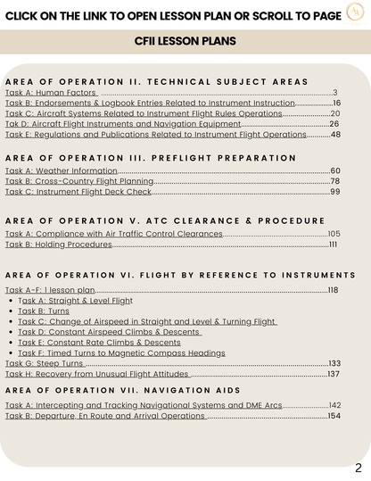 CFI/CFII/MEI Lesson Plan Bundle - Airlines on Autopilot