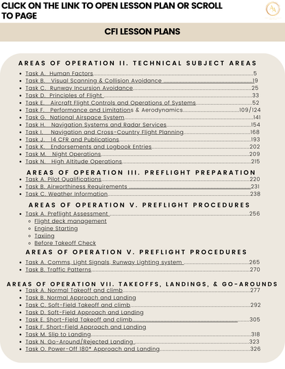 CFI/CFII/MEI Lesson Plan Bundle - Airlines on Autopilot