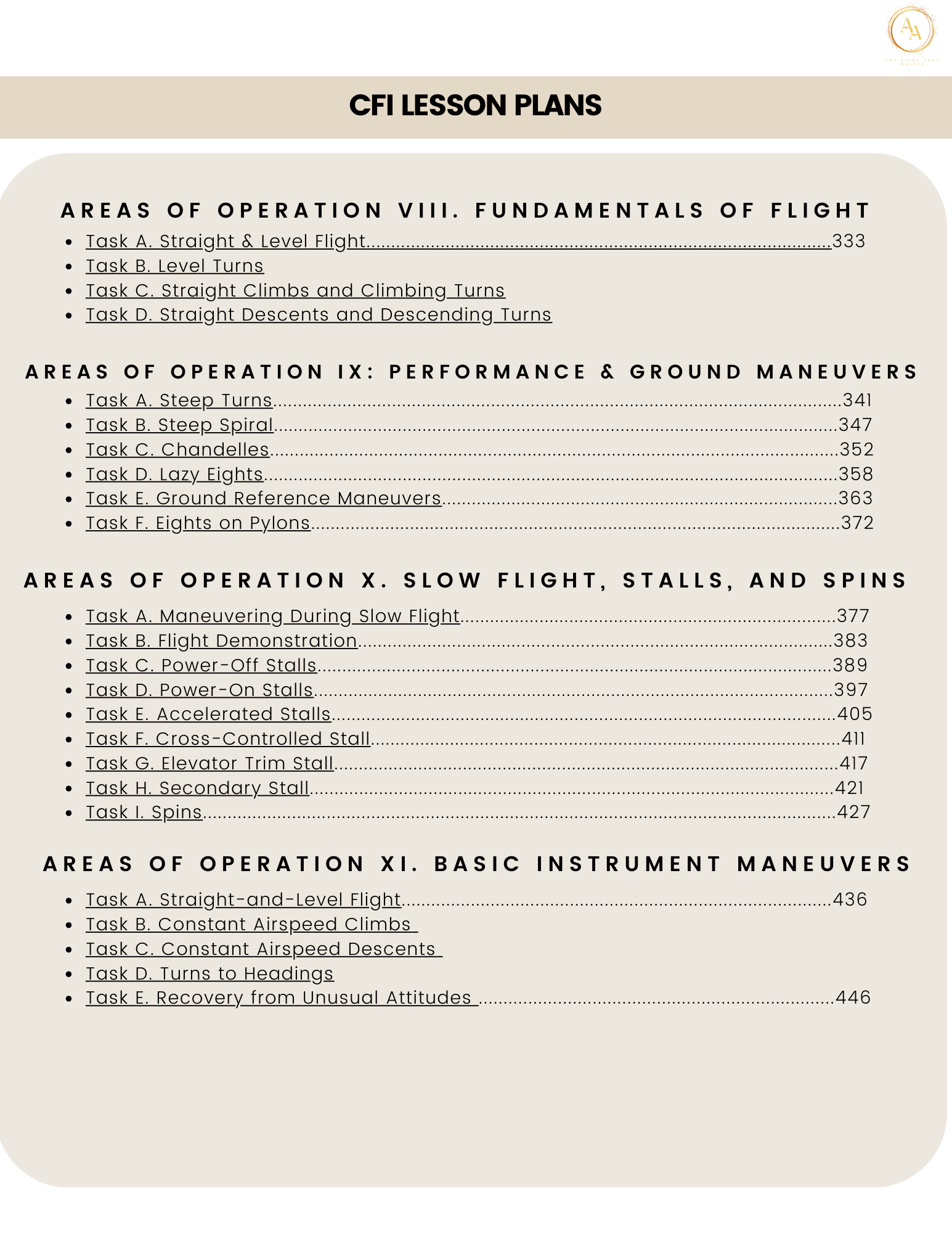 CFI/CFII/MEI Lesson Plan Bundle - Airlines on Autopilot
