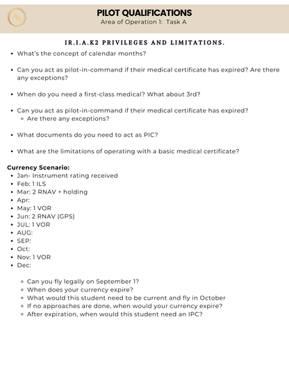 Instrument Checkride Study Guide - Airlines on Autopilot