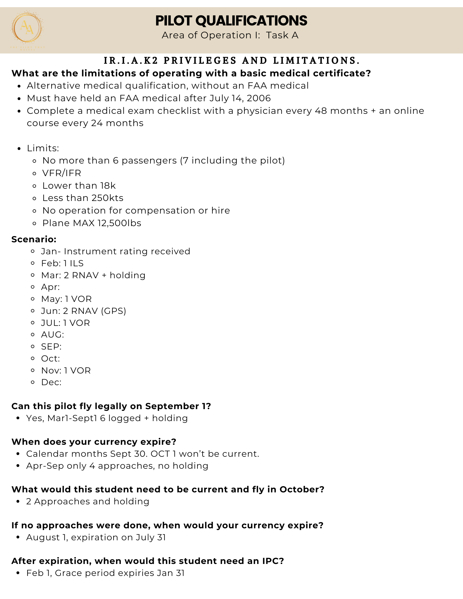 Instrument Checkride Study Guide - Airlines on Autopilot