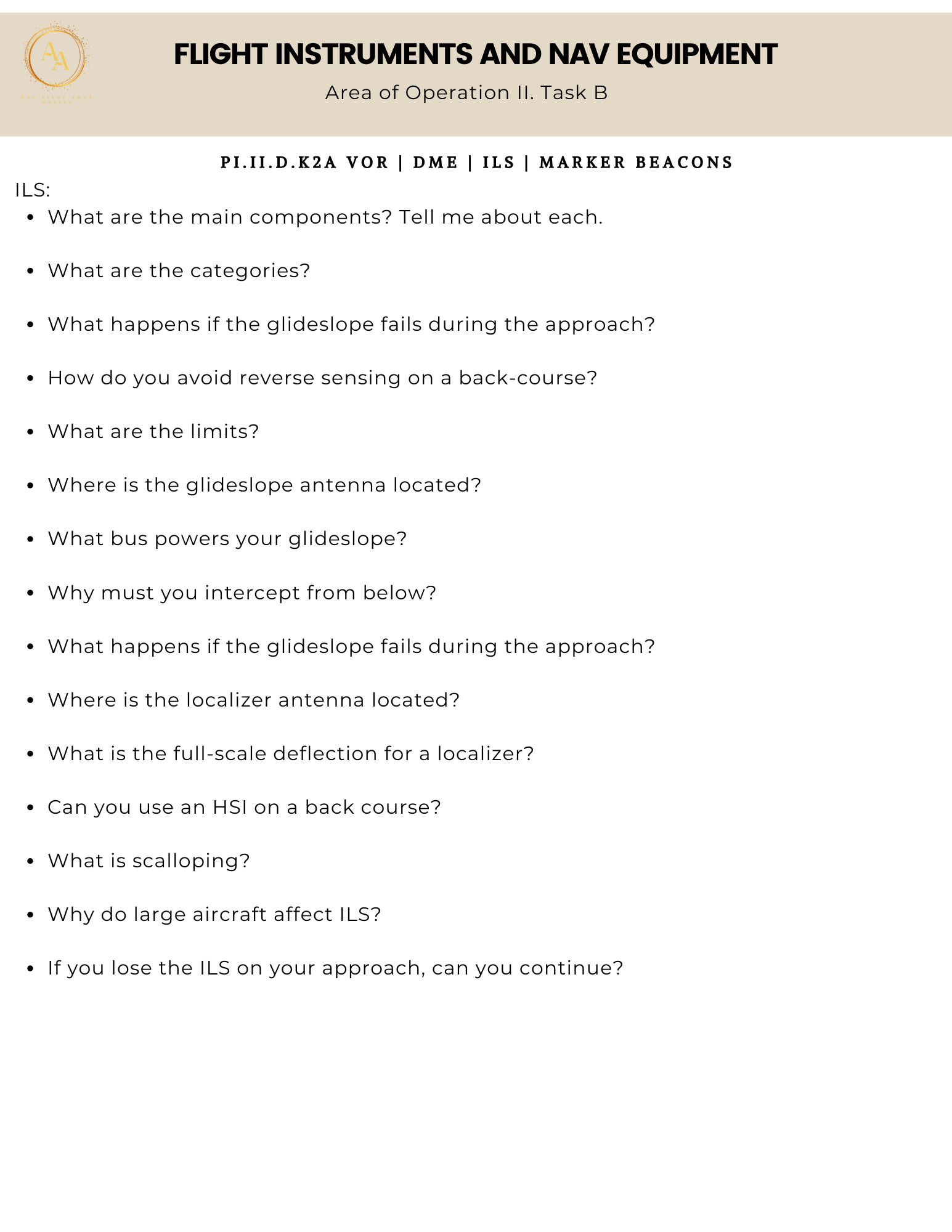 Instrument Checkride Study Guide - Airlines on Autopilot