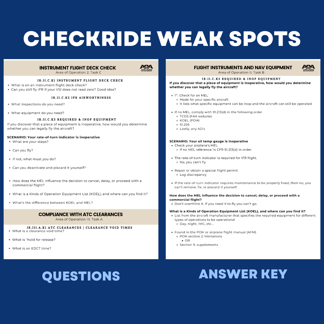 Instrument Checkride Study Guide