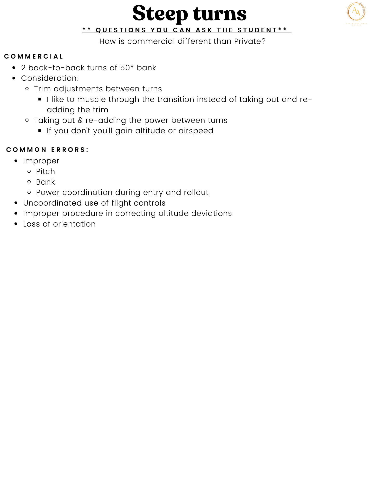 CFI Lesson Plans - Airlines on Autopilot